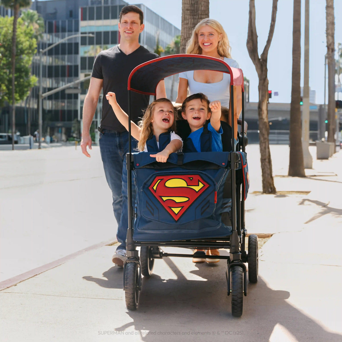 Superman W4 Luxe Pro Stroller Wagon (4-Seater)