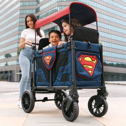 Superman W2 Luxe Pro Stroller Wagon (2 Seater)