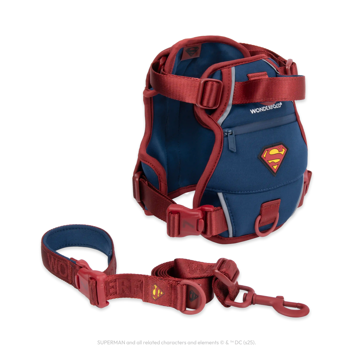 Superman Pet Leash and Harness Bundle