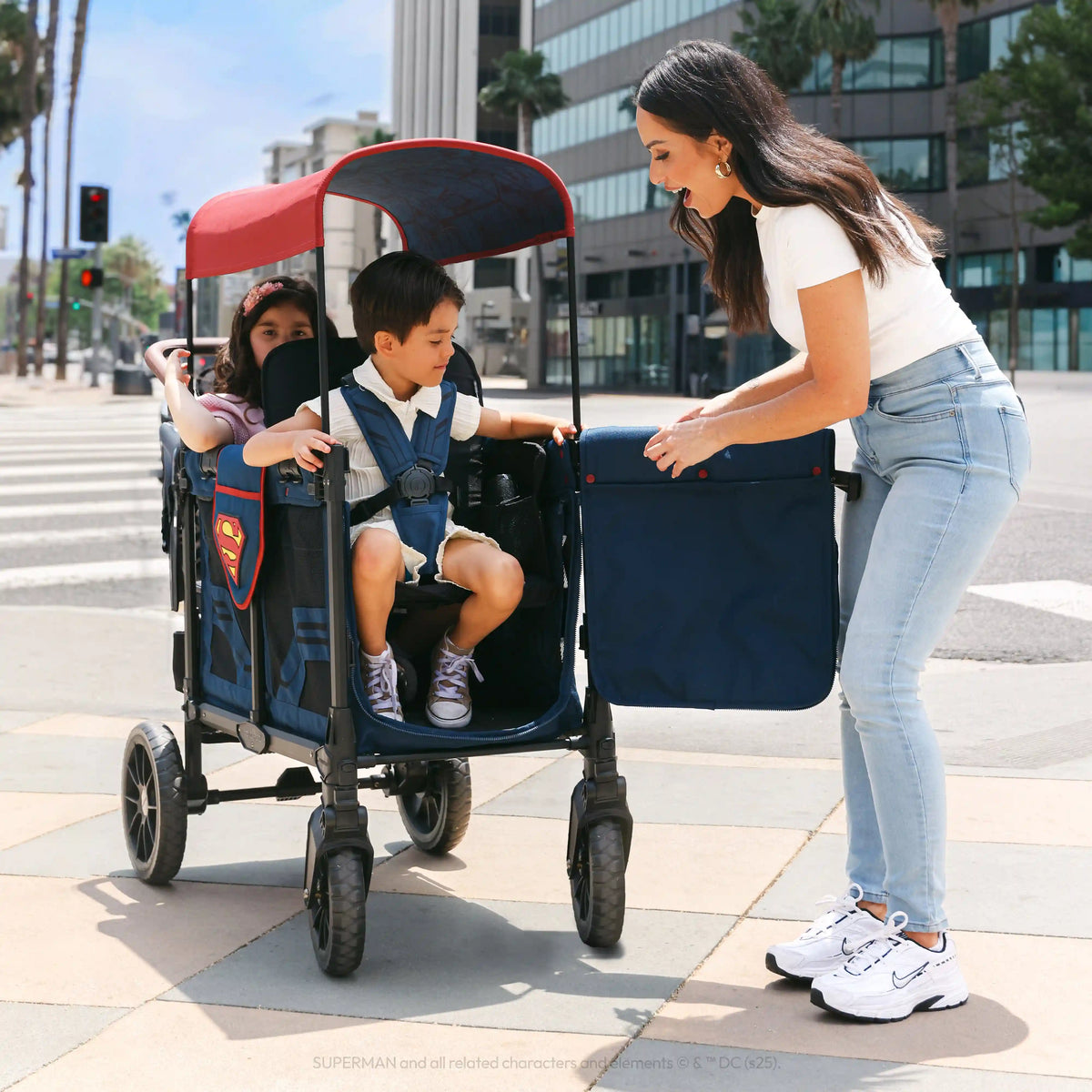 Superman W2 Luxe Pro Stroller Wagon (2 Seater)