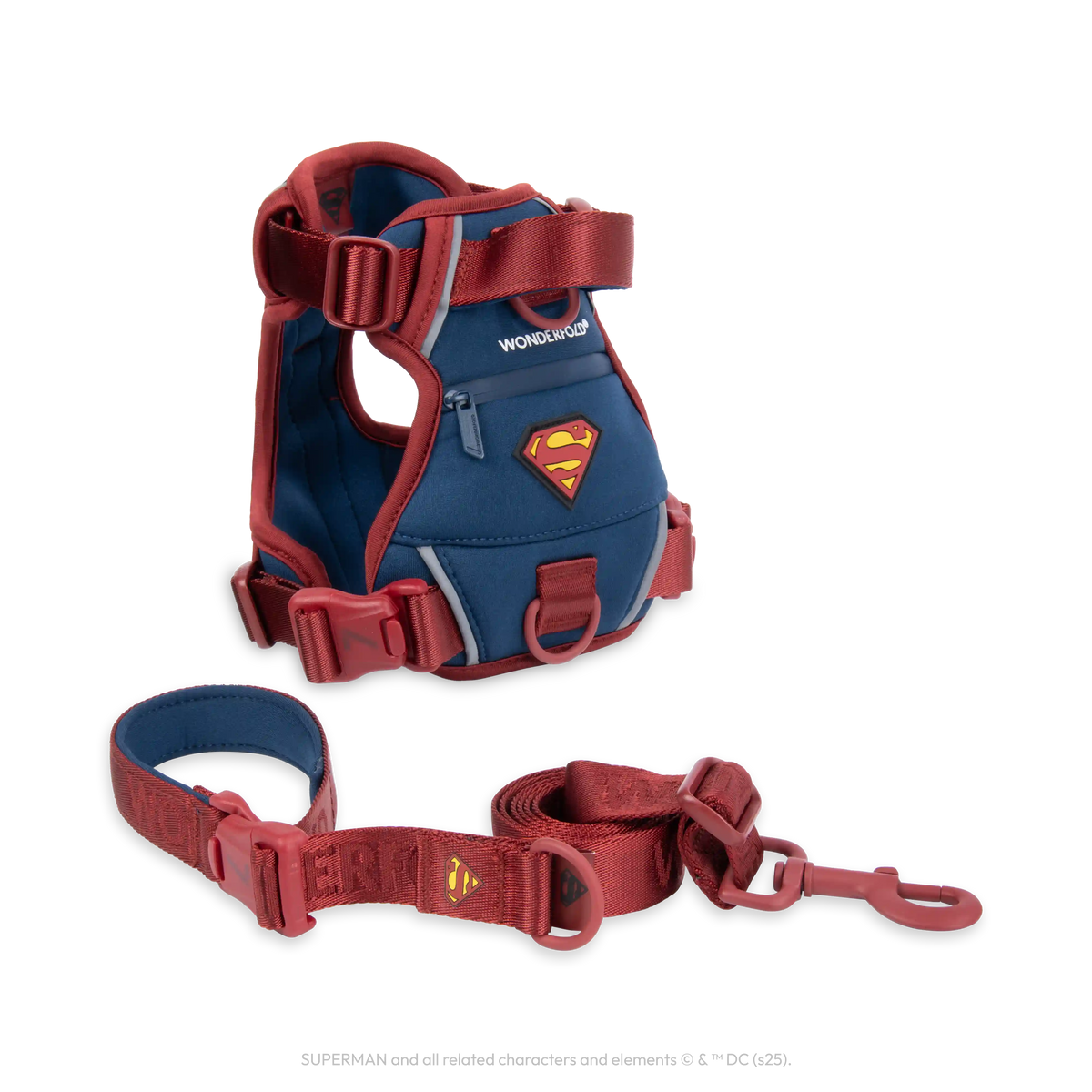 Superman Pet Leash and Harness Bundle
